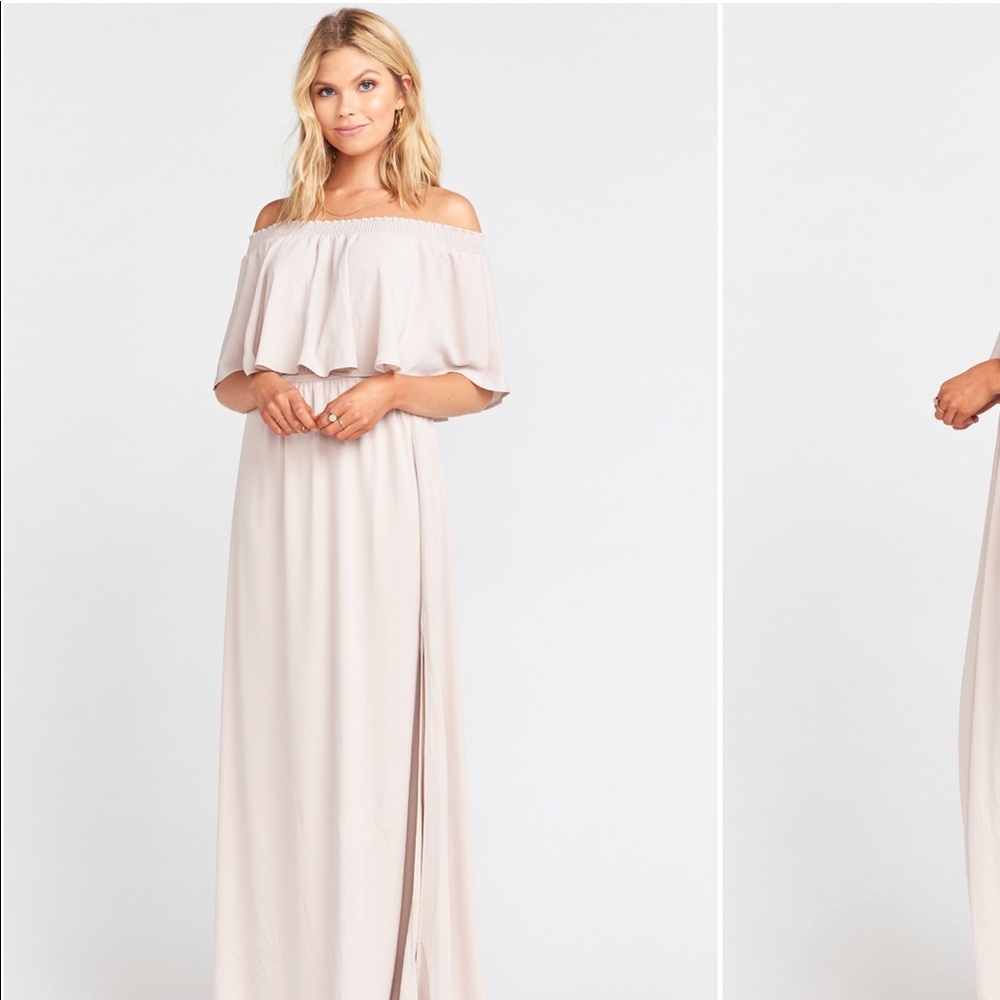 MuMu Show Me the Ring Crisp Hacienda Maxi Dress